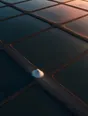 Dawn aerial photograph: geometric salt evaporation pans catching pink-gold light, one white salt mound heaped ready.