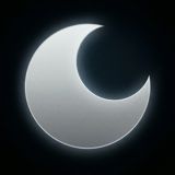 Futurecast app icon: a crescent moon on graphite